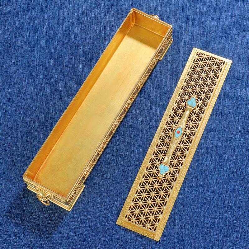 LƯ ĐỒNG DÀI MẠ VÀNG 32x5,8CM