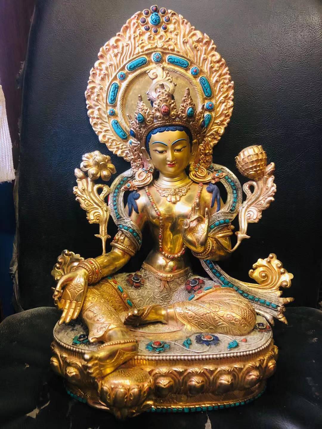 TÔN TƯỢNG TARA XANH 43cm