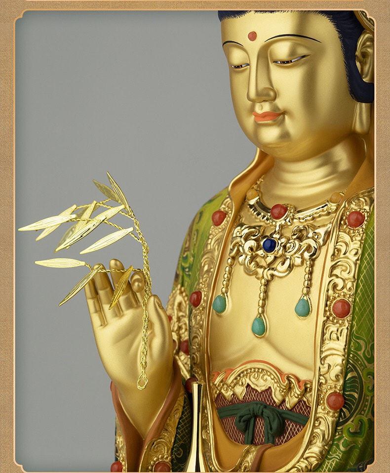 TÔN TƯỢNG QUAN ÂM BỒ TÁT ĐỒNG MẠ VÀNG