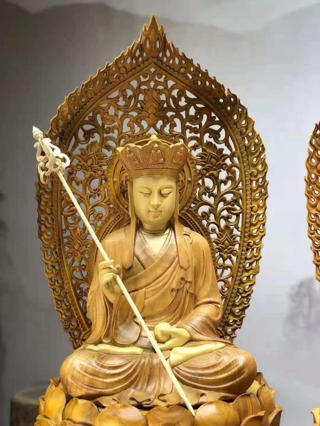 BỘ TƯỢNG TA BÀ TAM THÁNH GỖ LONG NÃO 83CM