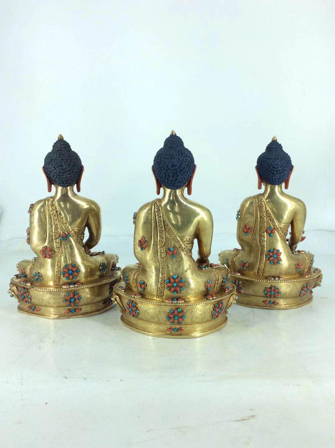 TAM THẾ PHẬT (THÍCH CA - A DI ĐÀ - DƯỢC SƯ) 22CM