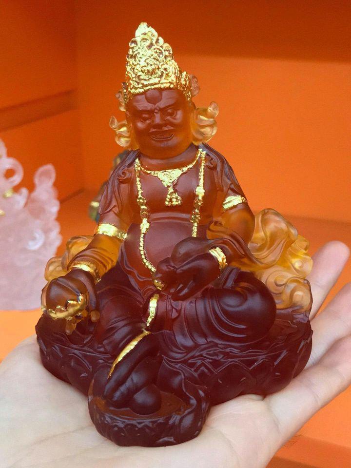 NGŨ BỘ THẦN TÀI LƯU LY THIẾP VÀNG 12CM