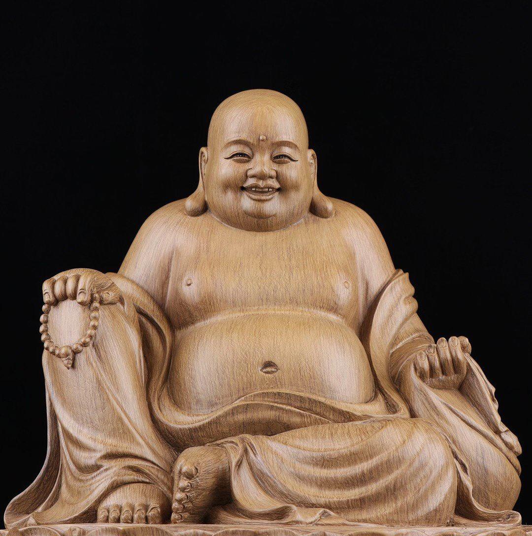 TÔN TƯỢNG PHẬT DI LẶC 43CMX40CMX35CM