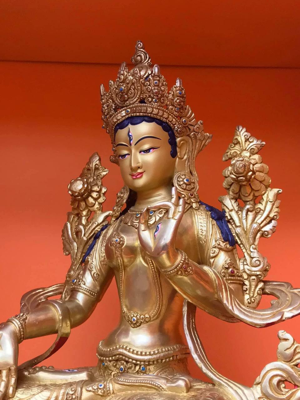 TÔN TƯỢNG ĐỨC TARA TRẮNG _ BẠCH ĐỘ MẪU 33CM