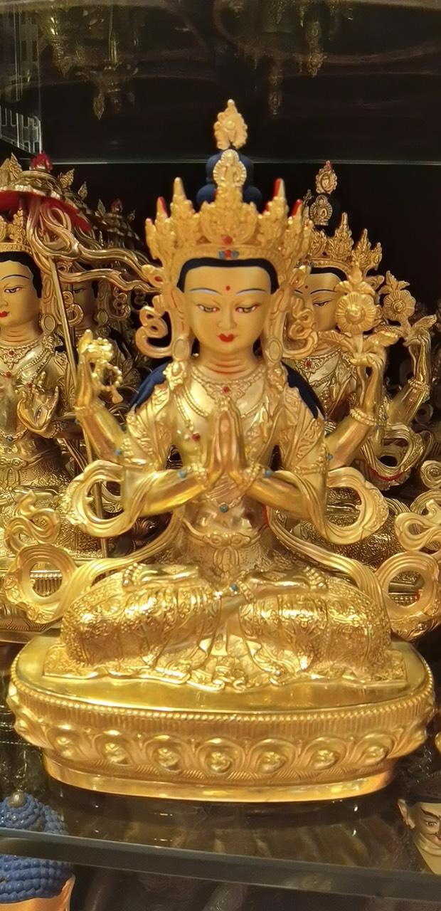 TÔN TƯỢNG QUAN ÂM TỨ THỦ CAO 23CM