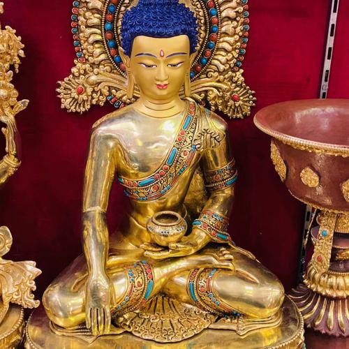 TÔN TƯỢNG ĐỨC THÍCH CA MÂU NI NEPAL CAO CẤP 55CM