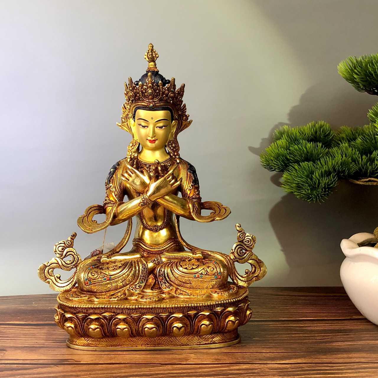 TÔN TƯỢNG ĐỨC PHẬT KIM CƯƠNG TỔNG TRÌ NEPAL 33CM