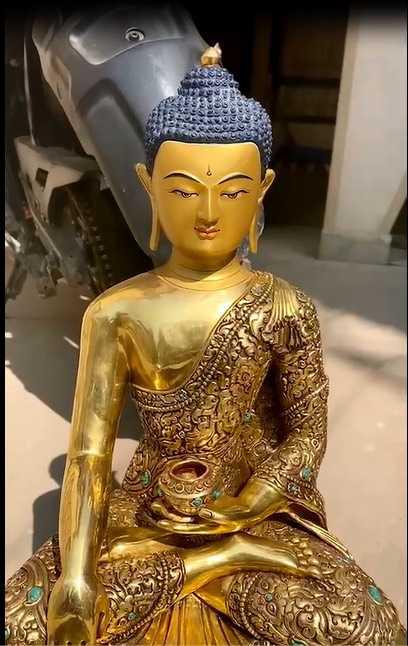 TÔN TƯỢNG THÍCH CA MÂU NI CAO CẤP DO DÒNG HỌ SHAKYA CHẾ TÁC - 45CM