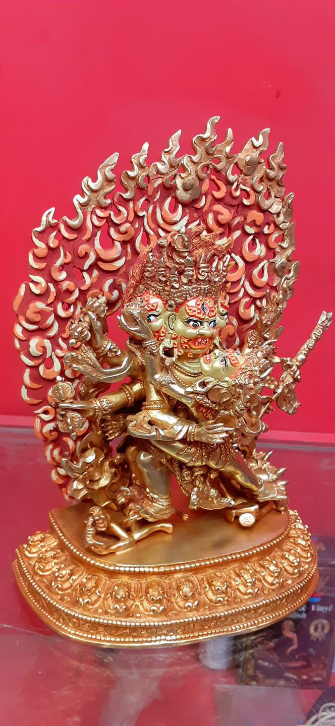 TÔN TƯỢNG NGÀI KIM CANG PHỔ BA-ĐỒNG MẠ VÀNG 33CM