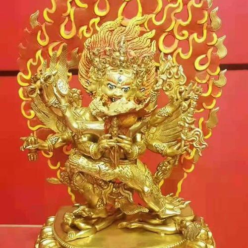 TÔN TƯỢNG NGÀI KIM CƯƠNG PHỔ BA -ĐỒNG MẠ VÀNG 33CM