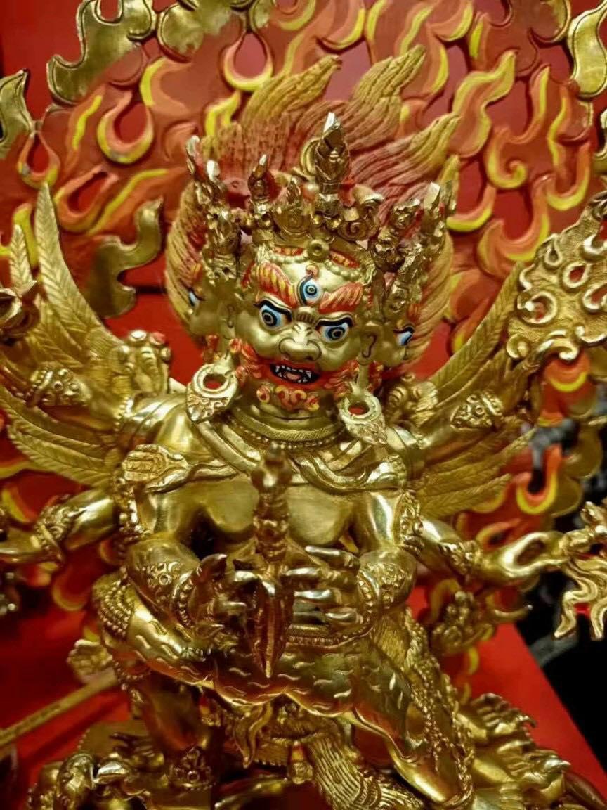 TÔN TƯỢNG NGÀI KIM CƯƠNG PHỔ BA -ĐỒNG MẠ VÀNG 33CM