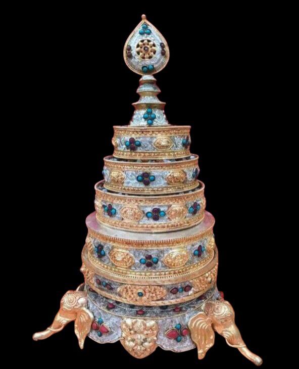 THÁP MANDALA TRÒN NEPAL ĐẦU VOI