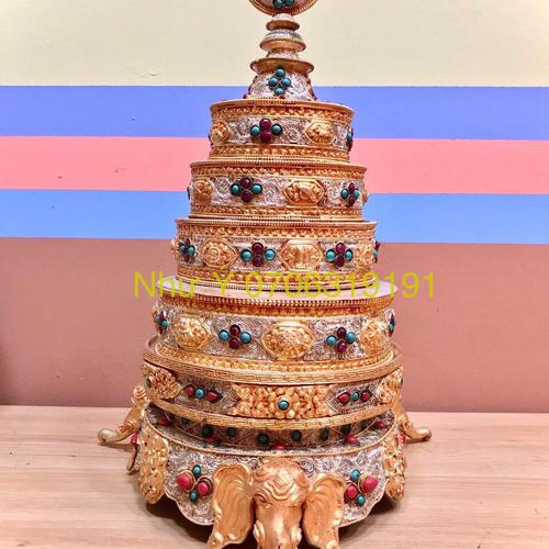 THÁP MANDALA TRÒN NEPAL ĐẦU VOI