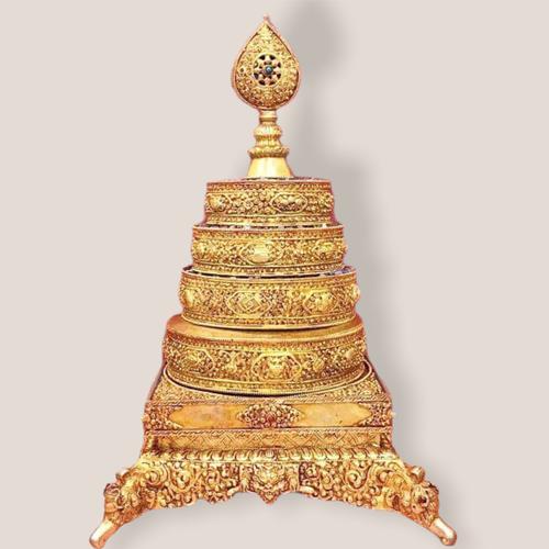 THÁP MANDALA ĐỒNG NEPAL MẠ VÀNG