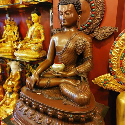 TÔN TƯỢNG THÍCH CA MÂU NI CAO CẤP NEPAL - 79CM