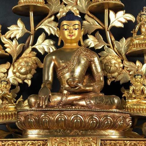 TÔN TƯỢNG THÍCH CA MÂU NI VÀ 7 VỊ BỒ TÁT XUNG QUANH NEPAL 52CM