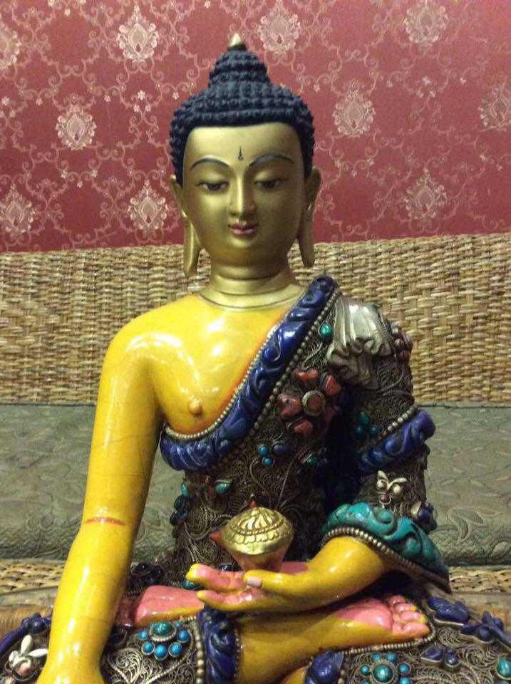TÔN TƯỢNG THÍCH CA MÂU NI CAO CẤP NEPAL 34CM