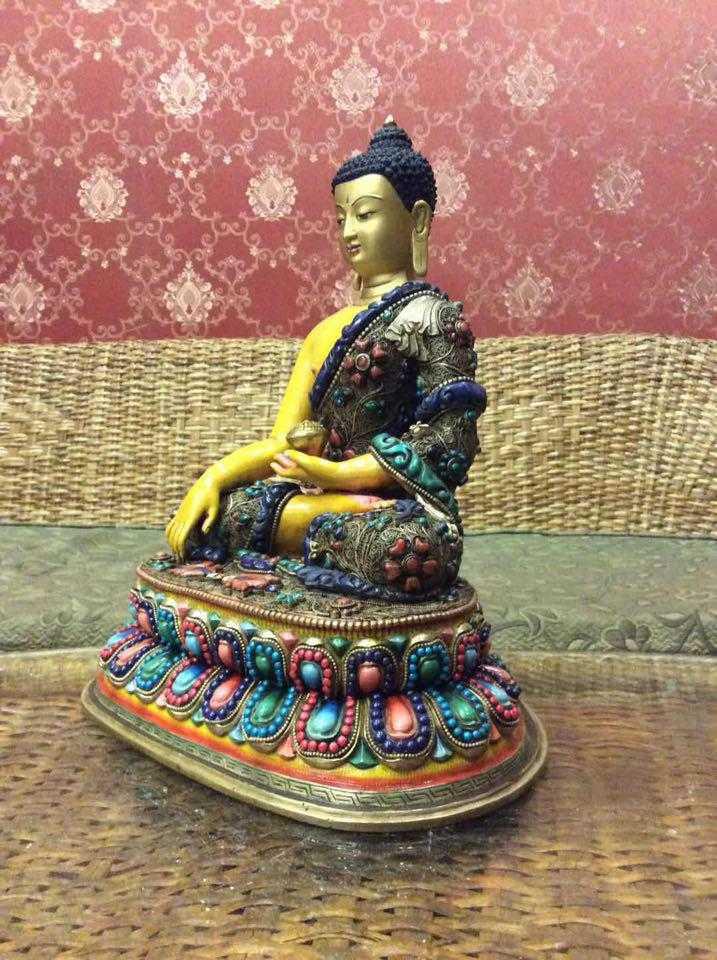 TÔN TƯỢNG THÍCH CA MÂU NI CAO CẤP NEPAL 34CM