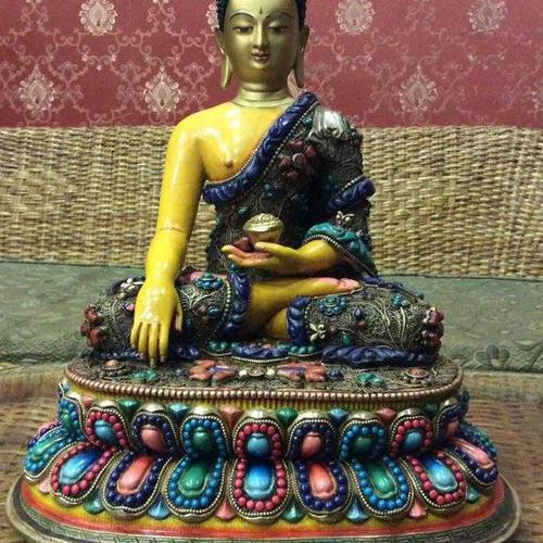 TÔN TƯỢNG THÍCH CA MÂU NI CAO CẤP NEPAL 34CM