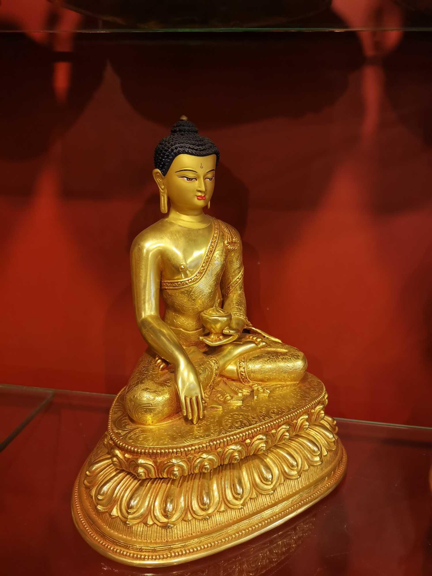 TÔN TƯỢNG THÍCH CA MÂU NI NEPAL CAO CẤP 27CM