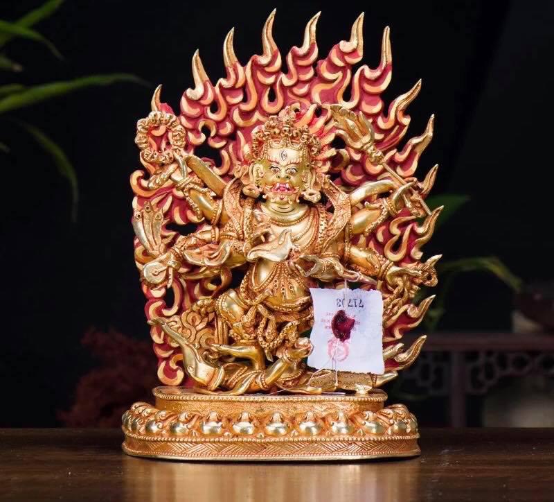TÔN TƯỢNG NGÀI MAHAKALA-ĐỒNG MẠ VÀNG