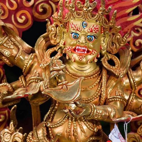 TÔN TƯỢNG NGÀI MAHAKALA-ĐỒNG MẠ VÀNG