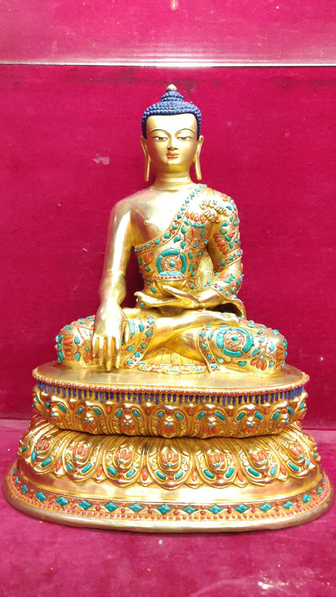 TÔN TƯỢNG THÍCH CA MÂU NI NEPAL CAO CẤP 33CM