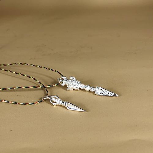 MẶT DAO PHURBA BẠC ĐEO CỔ 4,5CM