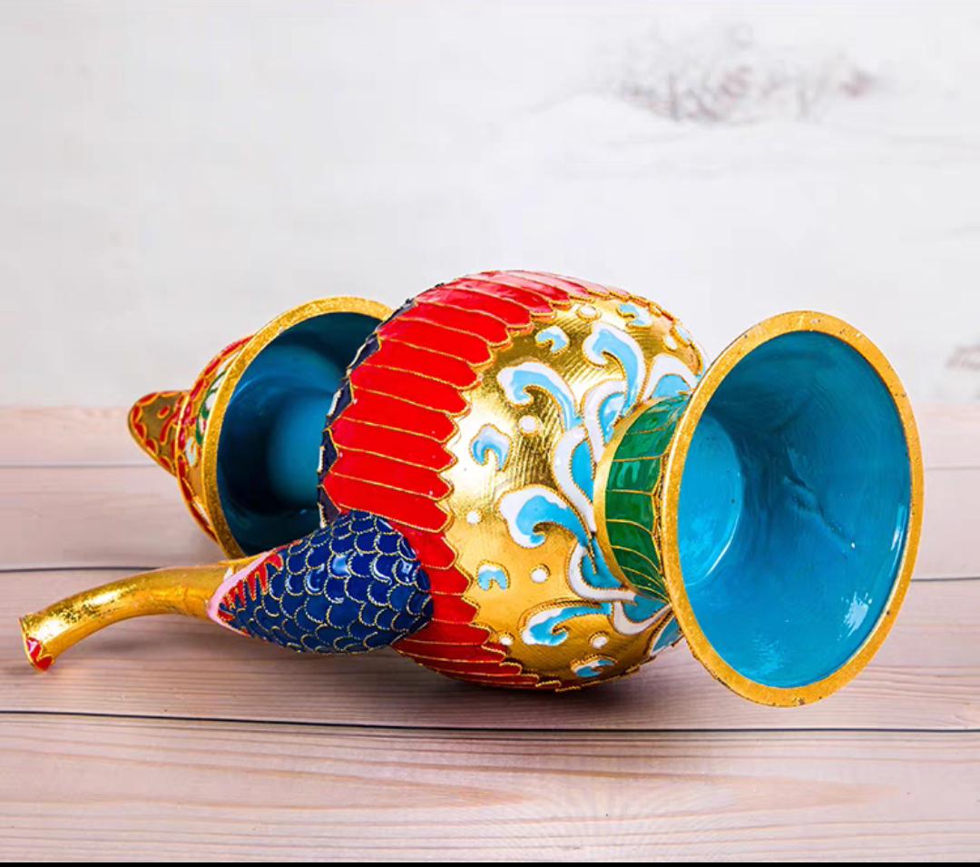 BÌNH SÁI TỊNH HỢP KIM VẼ MÀU