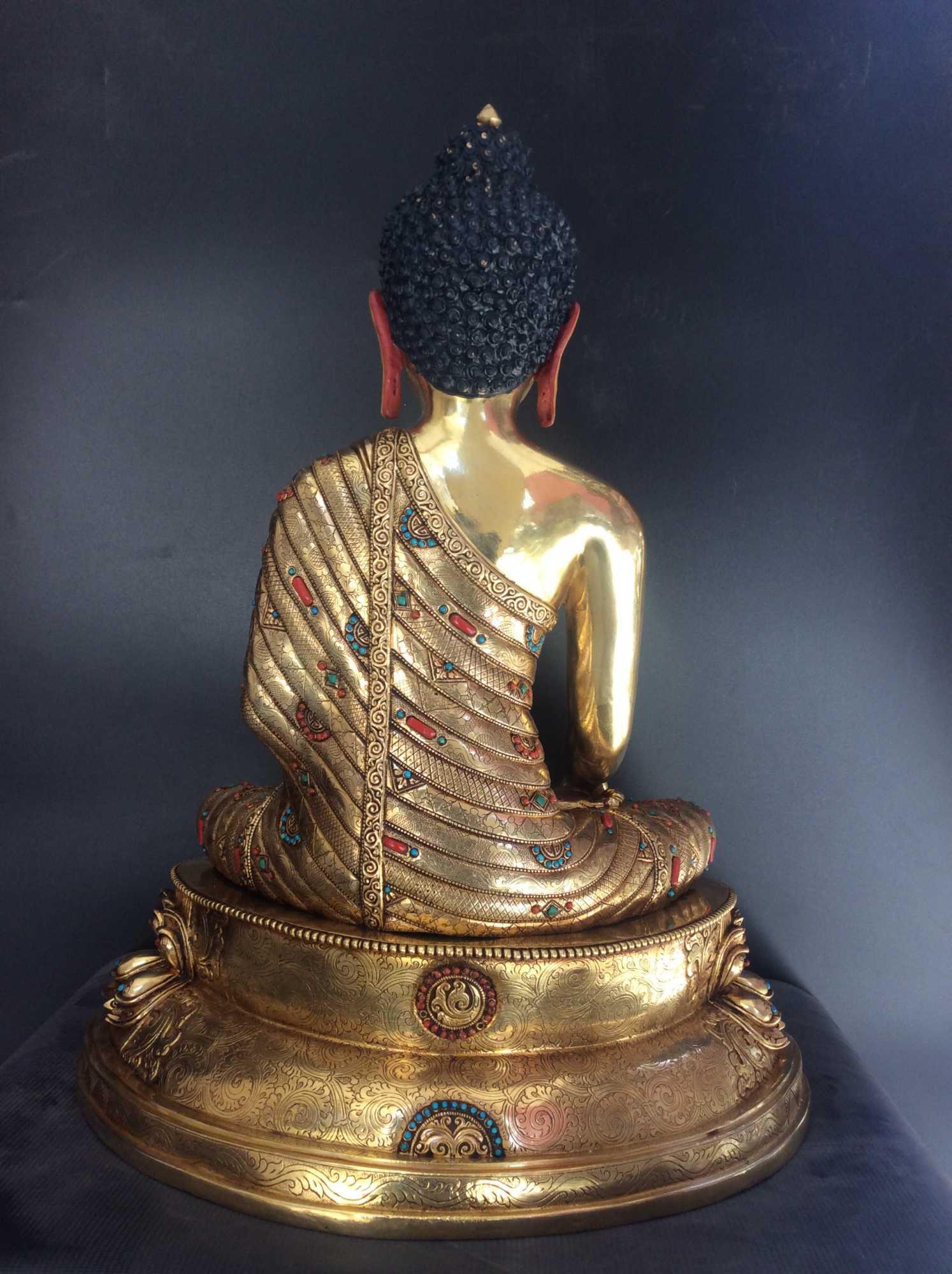 TÔN TƯỢNG THÍCH CA MÂU NI NEPAL CAO CẤP 45CM