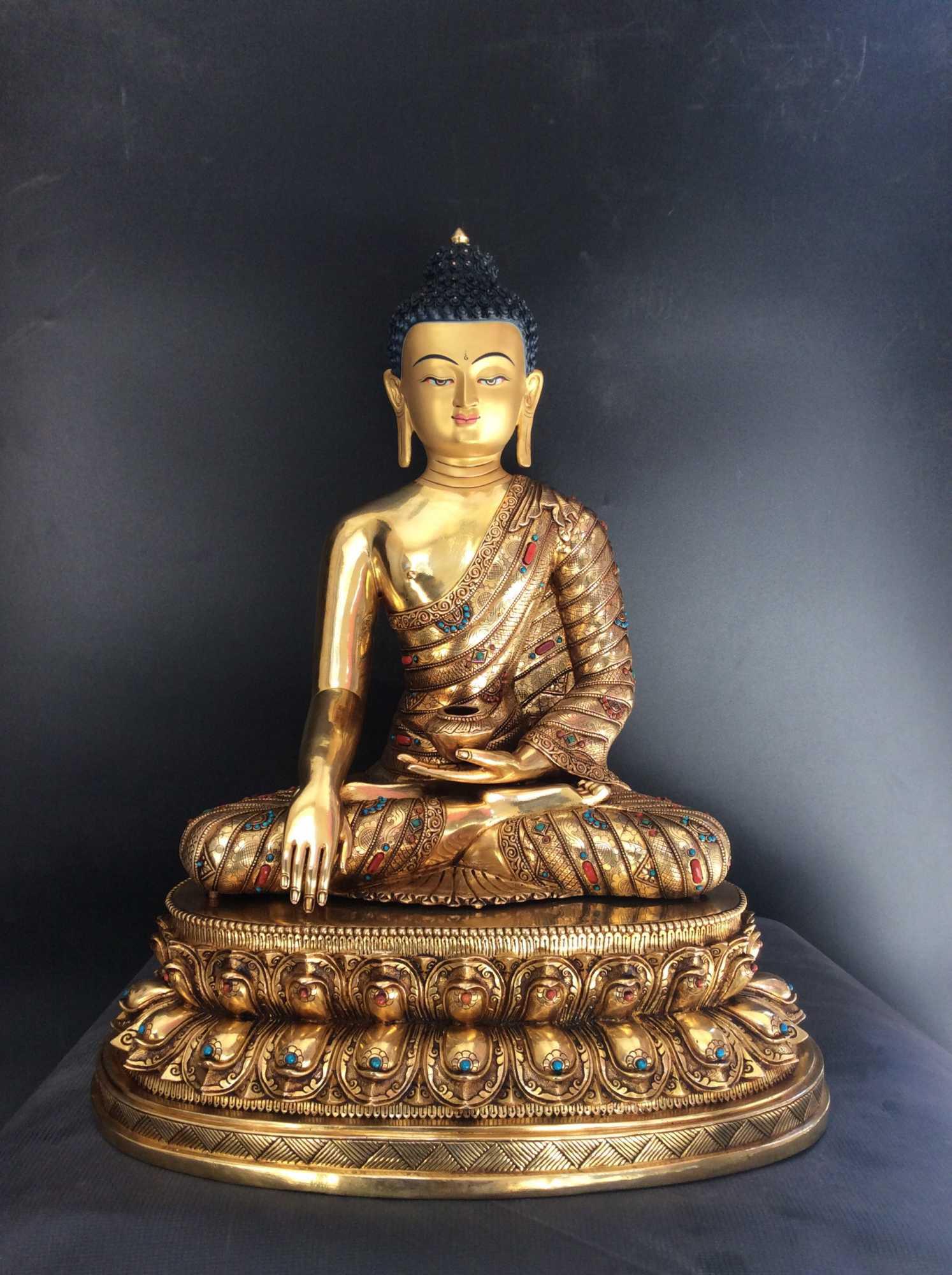 TÔN TƯỢNG THÍCH CA MÂU NI NEPAL CAO CẤP 45CM