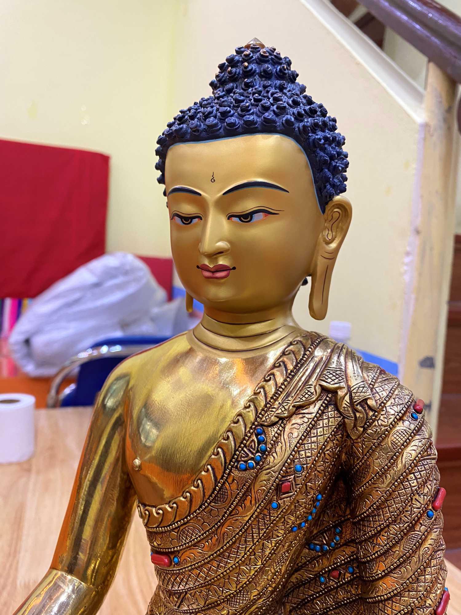 TÔN TƯỢNG THÍCH CA MÂU NI NEPAL CAO CẤP 45CM