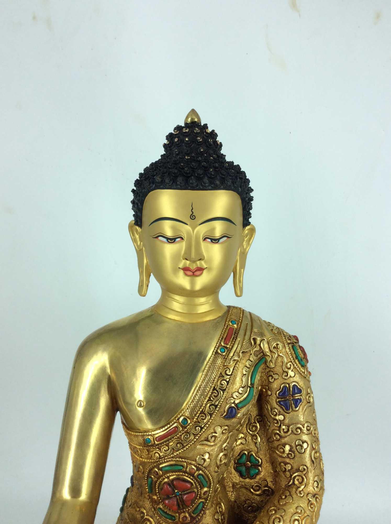 TÔN TƯỢNG THÍCH CA MÂU NI NEPAL CAO CẤP 45CM