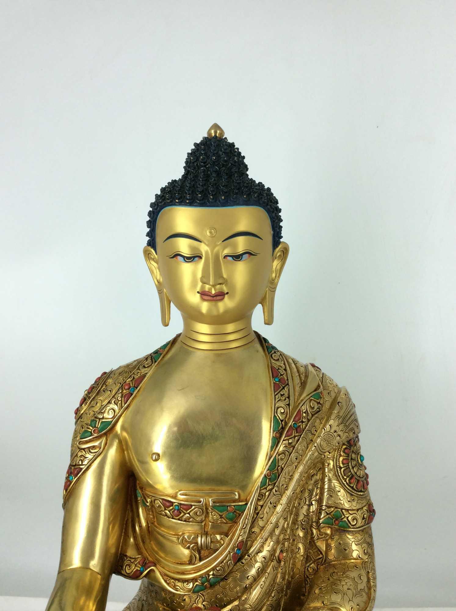 TÔN TƯỢNG THÍCH CA MÂU NI NEPAL CAO CẤP 45CM