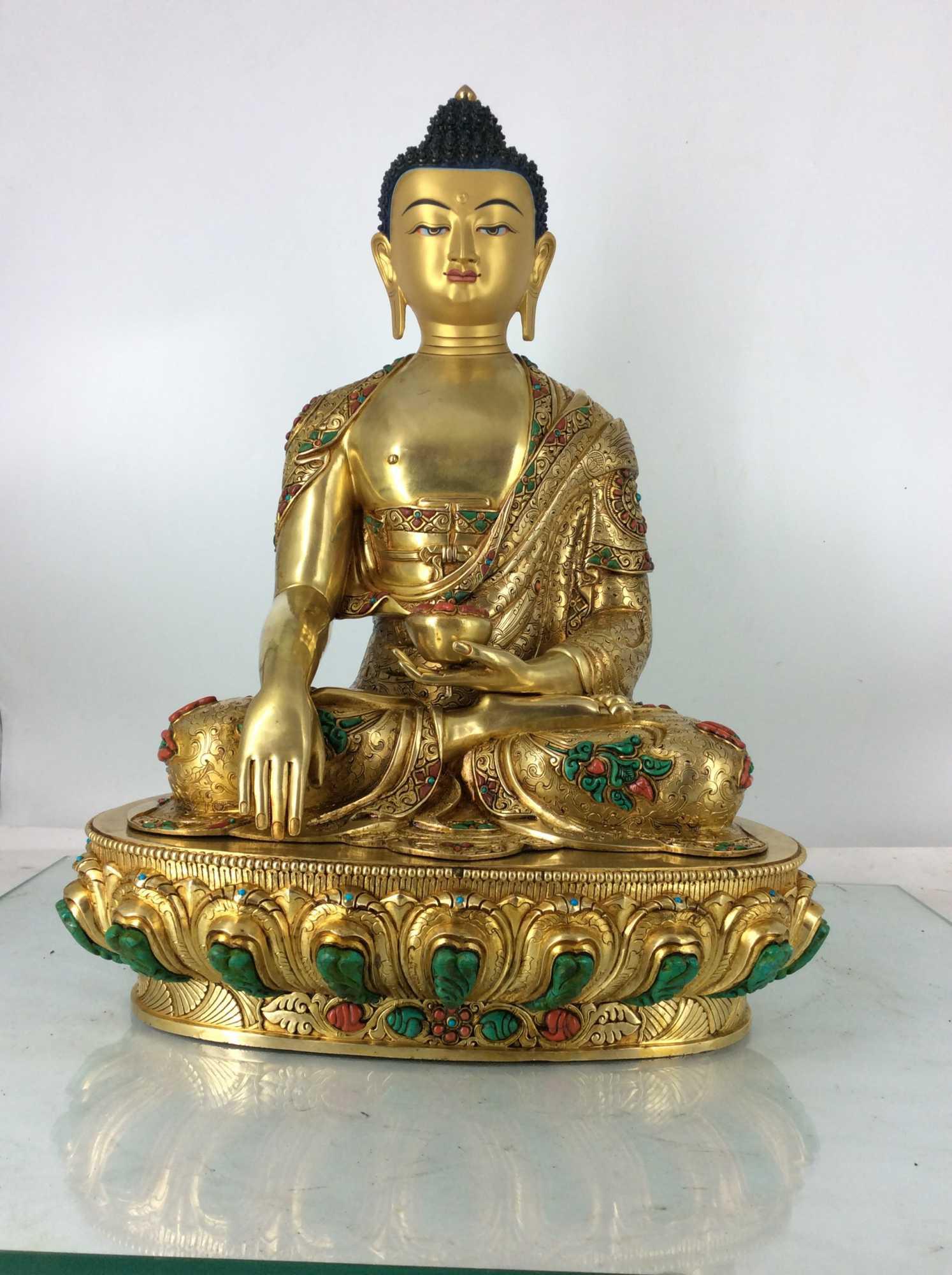 TÔN TƯỢNG THÍCH CA MÂU NI NEPAL CAO CẤP 45CM