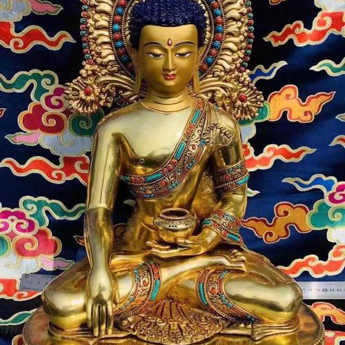 TÔN TƯỢNG THÍCH CA MÂU NI CAO CẤP NEPAL 48CM