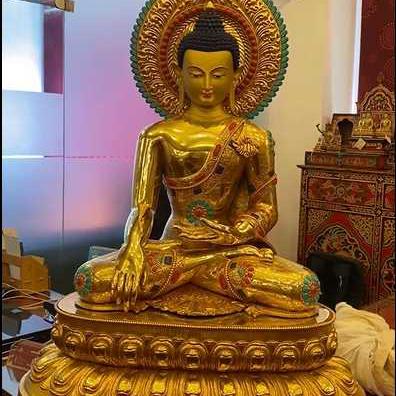 TÔN TƯỢNG THÍCH CA MÂU NI NEPAL CAO CẤP 104CM