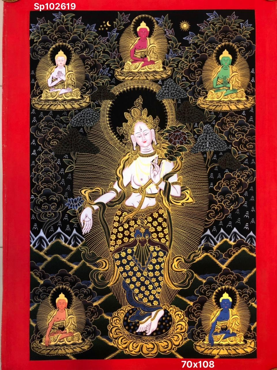 THANGKA NGÀI TARA TRẮNG