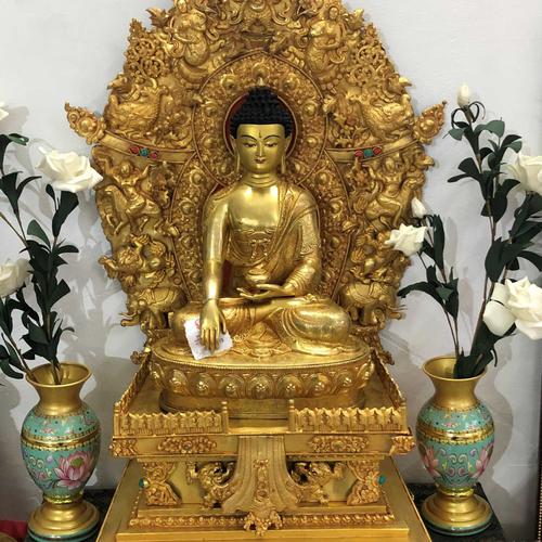 TÔN TƯỢNG THÍCH CA MÂU NI VÀ NGAI NEPAL 60CM