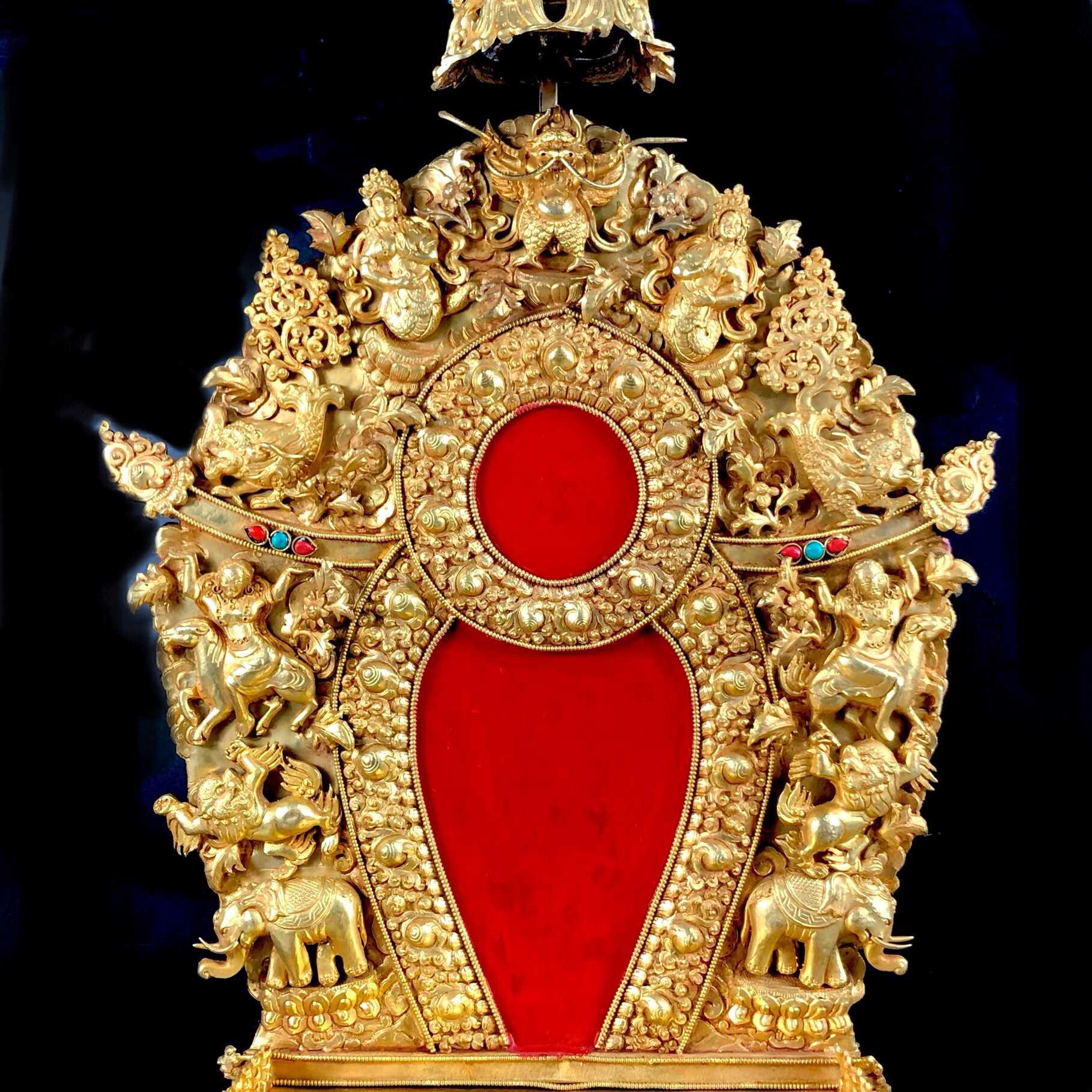 TÔN TƯỢNG THÍCH CA MÂU NI VÀ NGAI NEPAL 60CM
