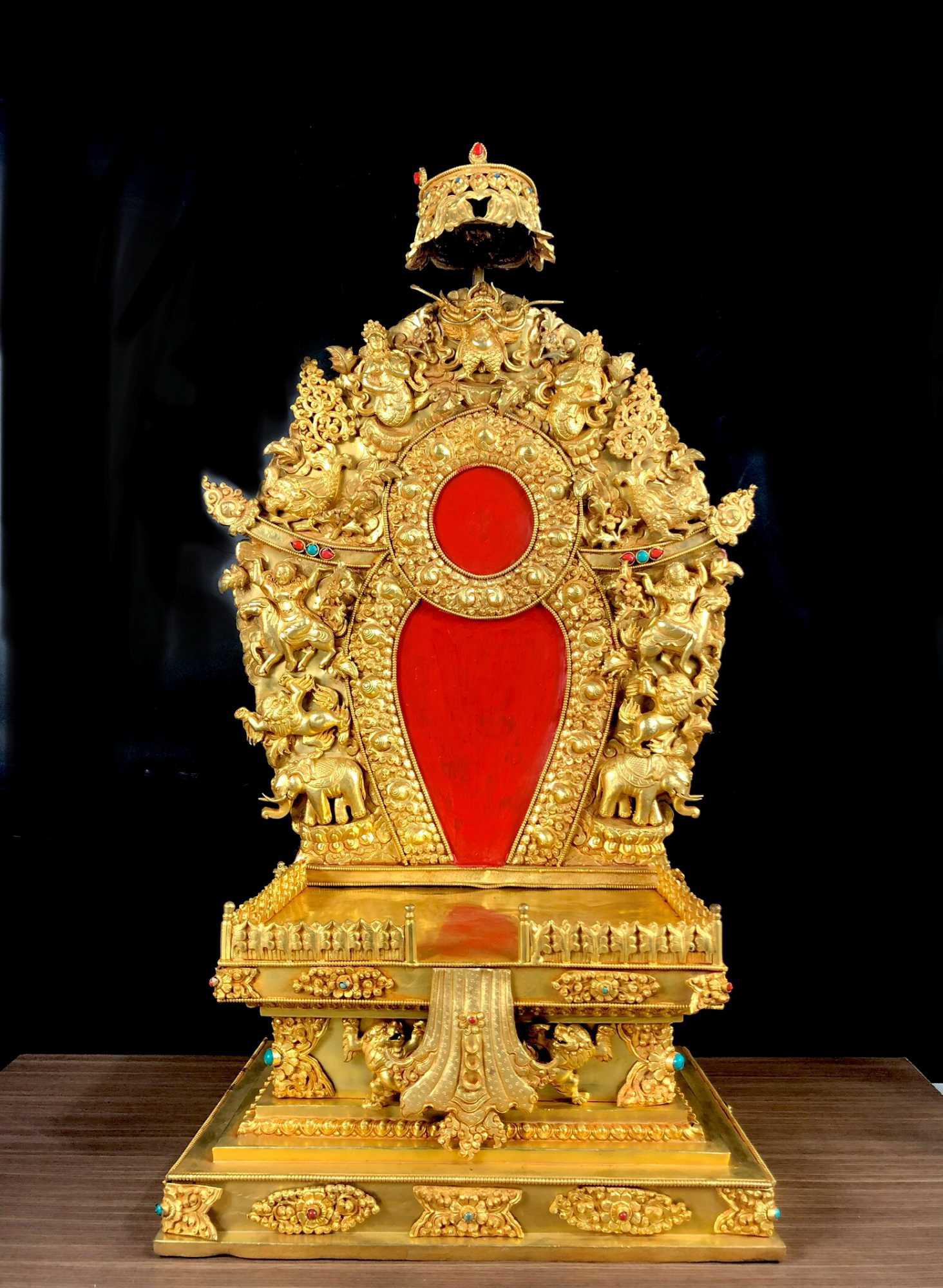 TÔN TƯỢNG THÍCH CA MÂU NI VÀ NGAI NEPAL 60CM