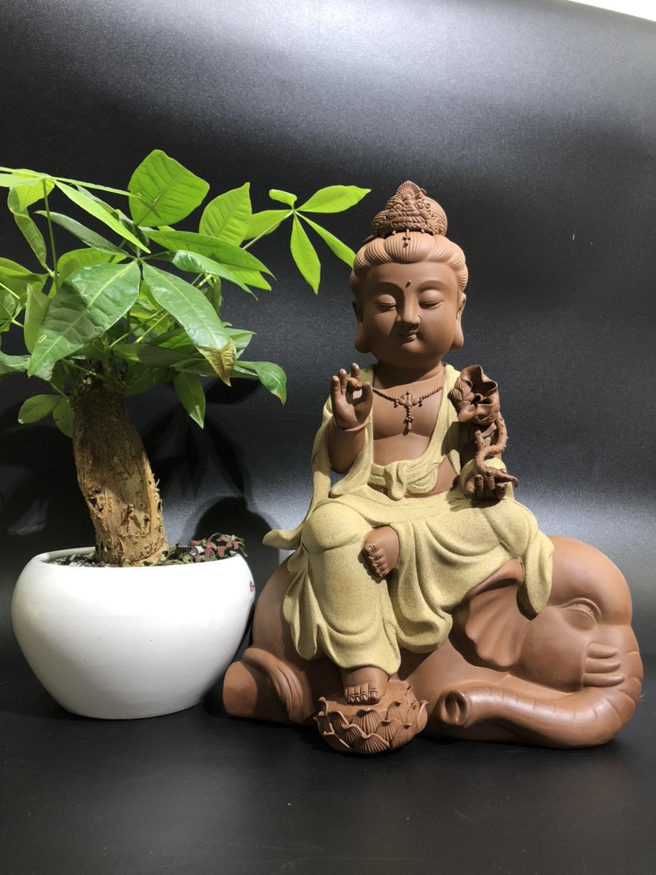 BỘ TÔN TƯỢNG HOA NGHIÊM TAM THÁNH -GỐM SỨ