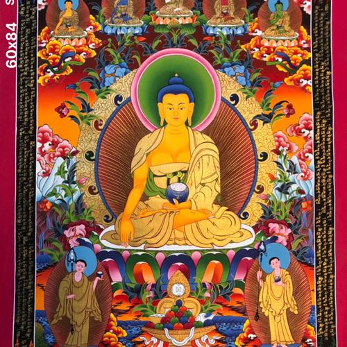 THANGKA VẼ TAY NEPAL  ĐỨC PHẬT THÍCH CA
