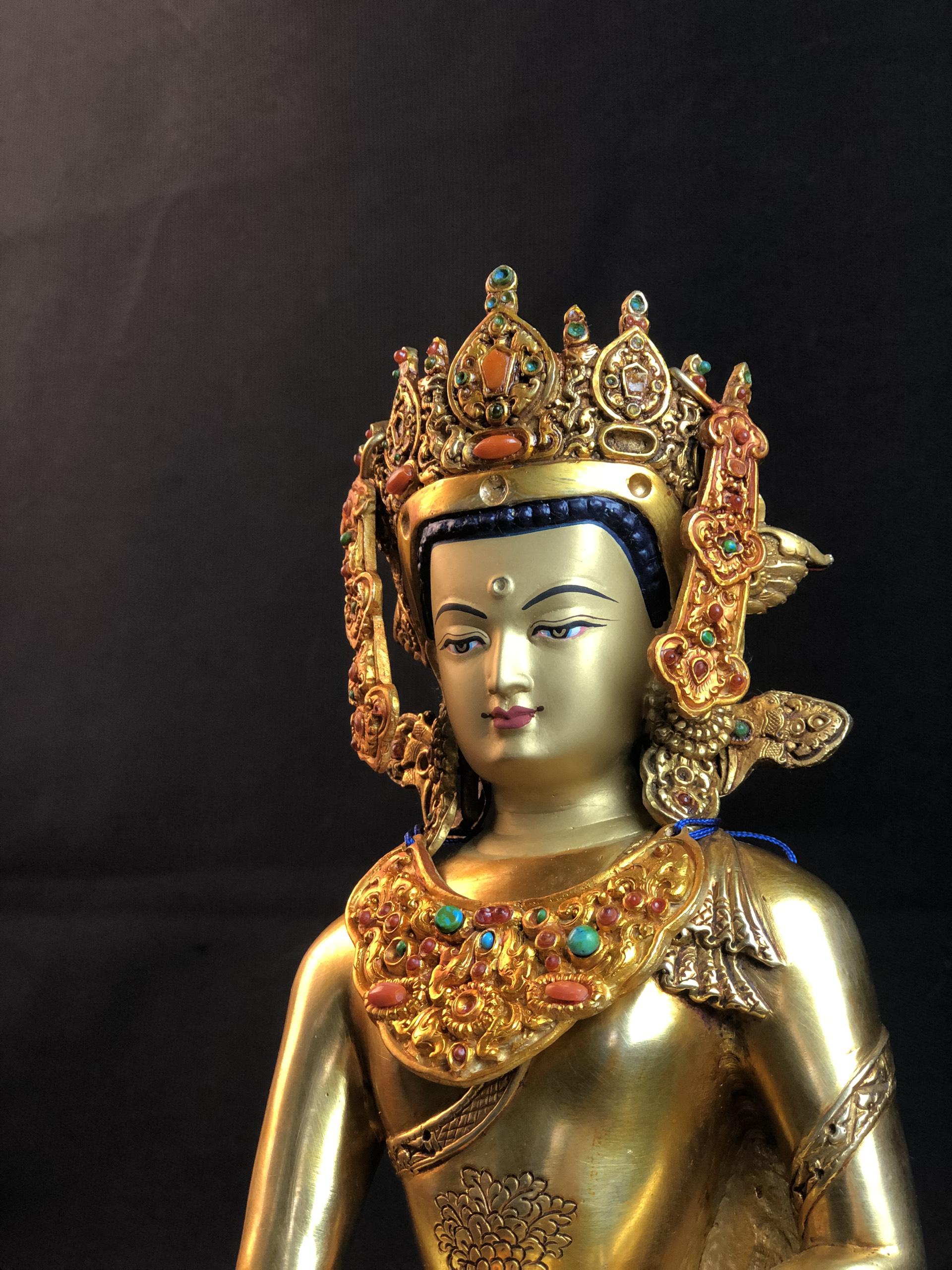 TÔN TƯỢNG ĐỨC THÍCH CA MÂU NI HÌNH TƯỚNG JOWO NEPAL 25CM
