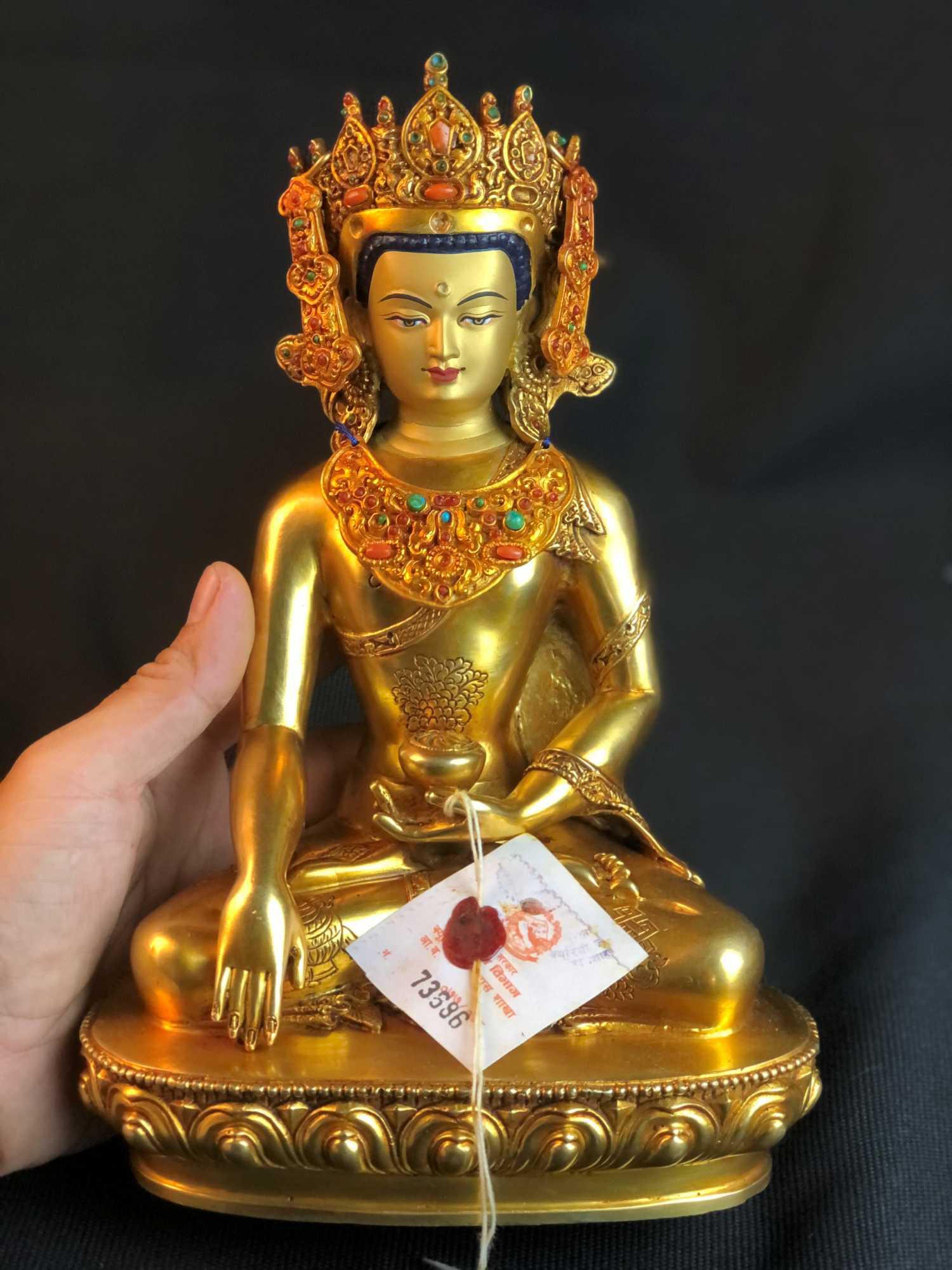 TÔN TƯỢNG ĐỨC THÍCH CA MÂU NI HÌNH TƯỚNG JOWO NEPAL 25CM