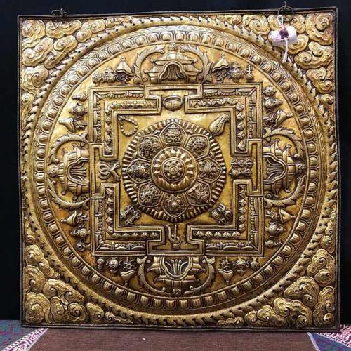 TRANH MANDALA HỢP KIM ĐỒNG NEPAL BÁT CÁT TƯỜNG