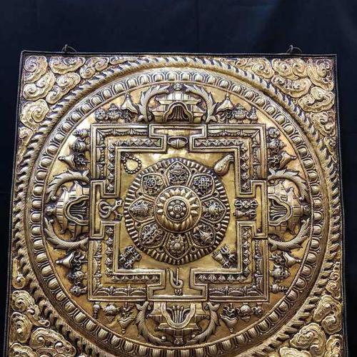 TRANH MANDALA HỢP KIM ĐỒNG NEPAL BÁT CÁT TƯỜNG