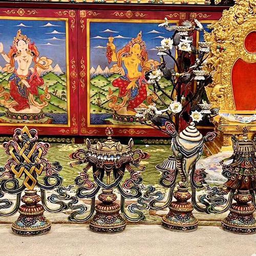 BÁT CÁT TƯỜNG ĐỒNG VẼ MÀU CAO CẤP NEPAL 23cm