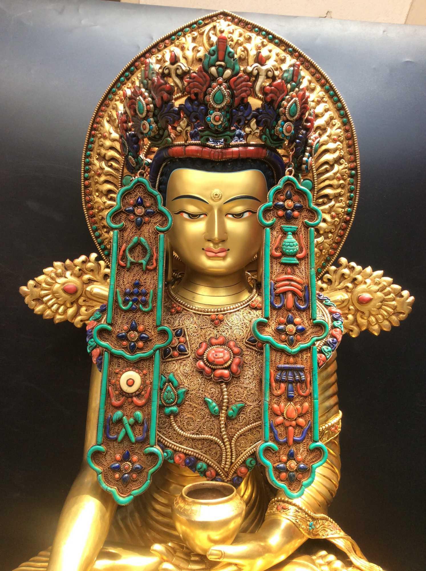 TÔN TƯỢNG THÍCH CA HÌNH TƯỚNG JOWO NEPAL 73CM