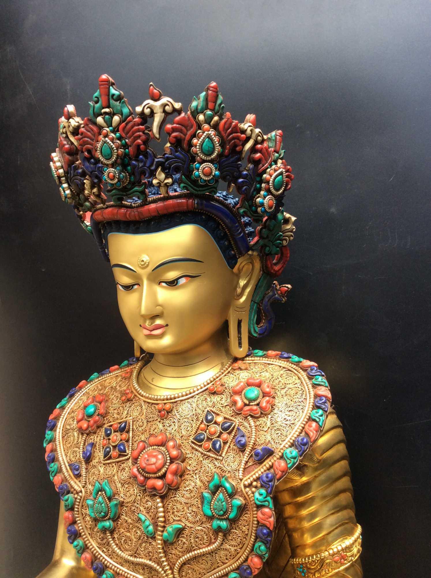 TÔN TƯỢNG THÍCH CA HÌNH TƯỚNG JOWO NEPAL 73CM